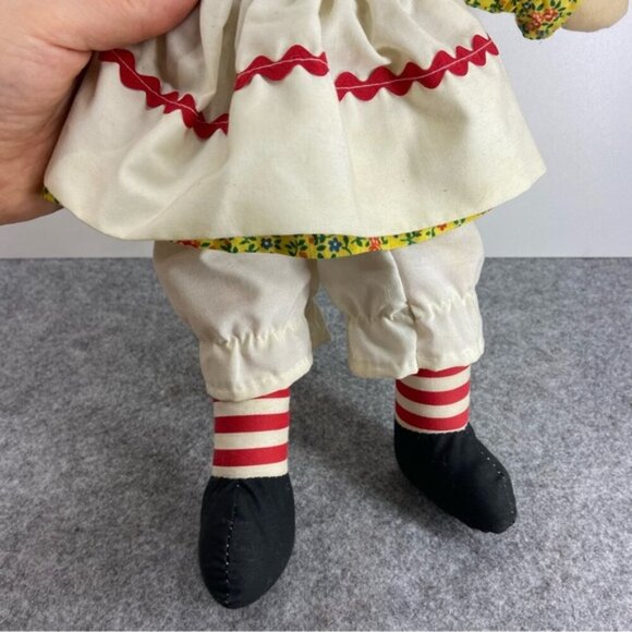 Vintage Raggedy Ann and Andy Plush Toy Dolls 16 inches - Picture 5 of 11